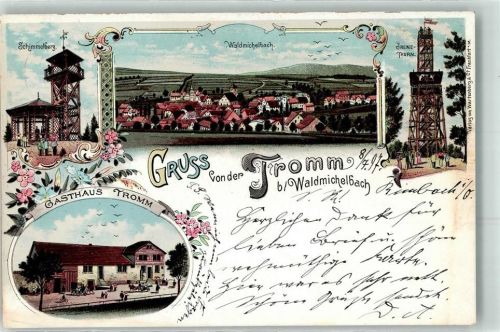 Wald-Michelbach 1897 Schimmelberg Ireneturm Gasthaus Tromm
