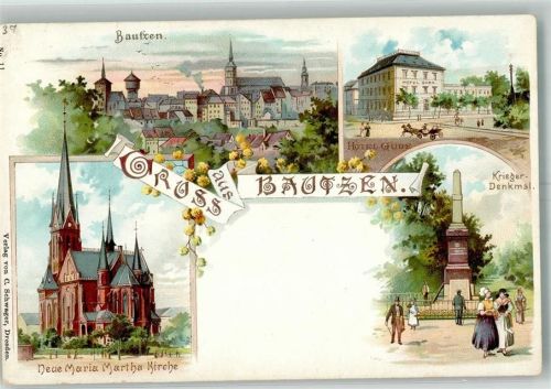 Bautzen Maria Martha-Kirche Hotel Gude Kriegerdenkmal
