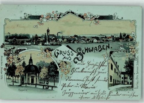 Markt Schwaben 1902 Kapelle Schlosshof
