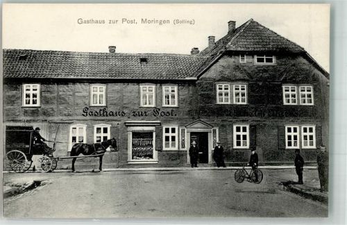 Moringen Gasthaus zur Post Kutsche Fahradfahrer
