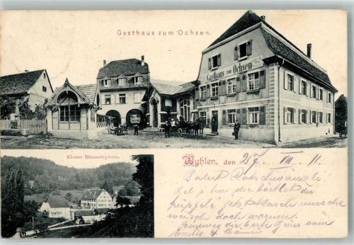 Wyhlen 1911 Gasthaus zum Ochsen Kloster Himmelspforte