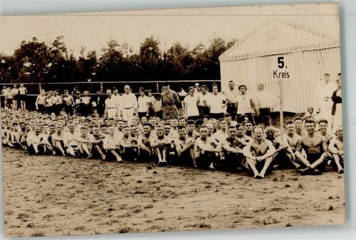 Ilmenau Kreisturnertag 1927 Gruppenphoto Turner 5. Kreis