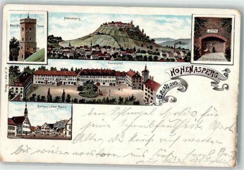 Hohenasperg 1897 Festung Hohenasperg Aussichtsturm Festungshof Schubart-Gefängnis