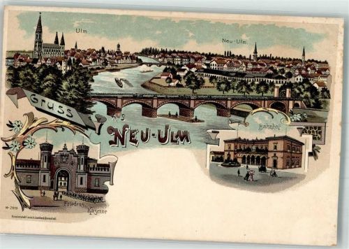 Neu-Ulm Friedens-Kaserne Bahnhof Ulmer Münster Donau