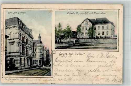 Velbert 1922 Kaiserin Augusta-Stift Krankenhaus Hotel Süttgen Inflationsporto