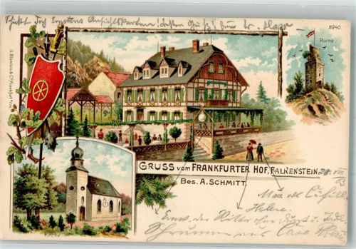 Falkenstein 1903 Gasthaus Frankfurter Hof Ruine