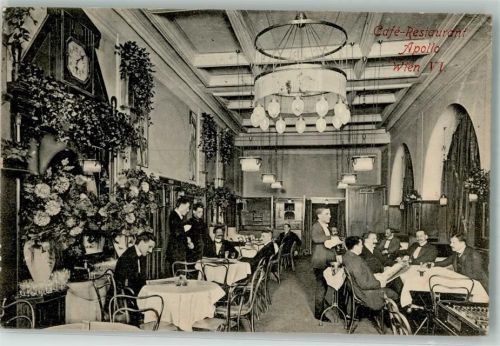 1060 Wien 6. Bezirk, Mariahilf 1912 Foto AK Cafe Gasthaus Apollo