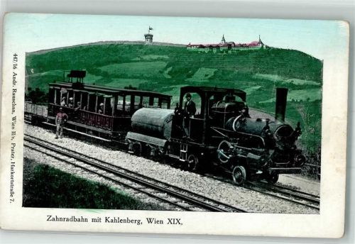 1190 Wien 19. Bezirk, Döbling Foto AK Zahnradbahn Kahlenberg