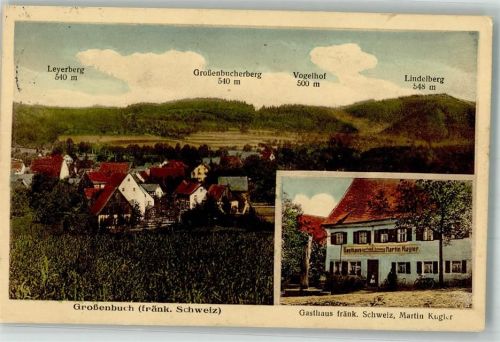 Großenbuch Gasthaus z. fränk. Schweiz Landpost Großenbuch über Erlangen 2