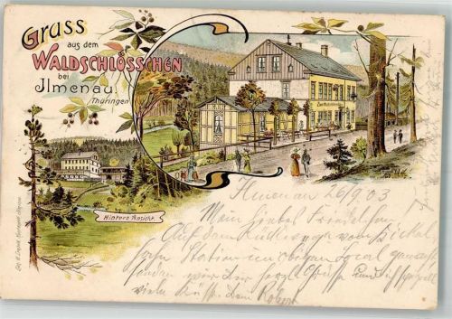 Ilmenau 1903 Gasthaus Waldschlößchen
