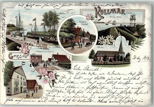 Kollmar 1898 Gasthaus Magen Gasthaus zur Post Hafen An der Elbe