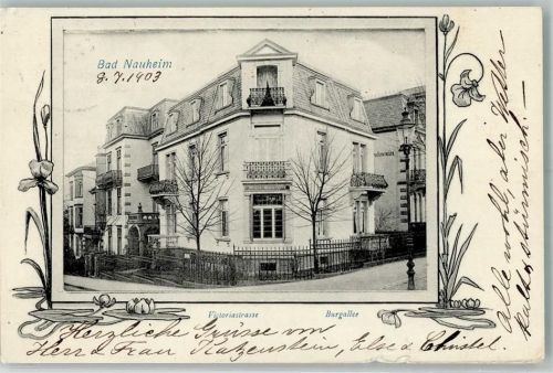 Bad Nauheim 1903 Victoriastraße Burgallee Villen Passepartout