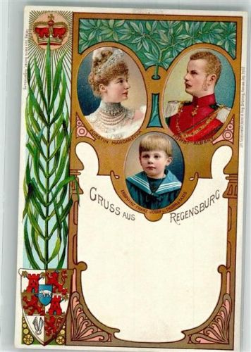 Regensburg 1900 Wappen Adel Fürst Albert Erbprinz Josef von Thurn & Taxis