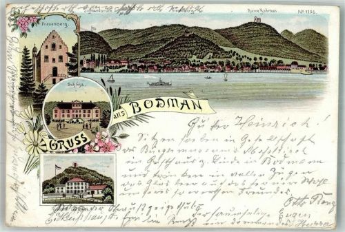 Bodman 1898 Alpen Frauenberg Gasthaus zur Linde Bodensee