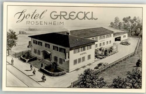 Rosenheim Vogelschau Hotel Greckl Oldtimer