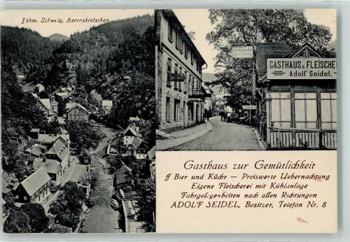 Hrensko Gasthaus u. Fleischerei Adolf Seidel