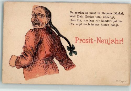 Humor Alter Zopf Glückwunsch Neujahr
