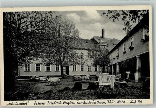 Tambach-Dietharz WK II Pension-Gasthaus Schützenhof Garten