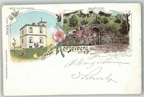 Behringen 1898 Hörselberg-Hainich Jesusbrünnlein Bahnpoststempel