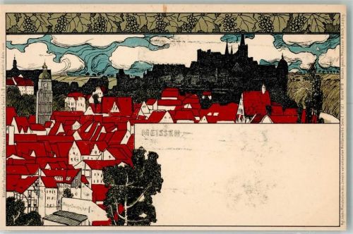 Meißen Serie I Nr. 6 Künstlerkarten aus dem Sachsenlande