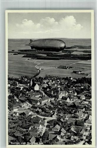 Buchloe Fliegeraufnahme Zeppelin-Luftschiff über Buchloe