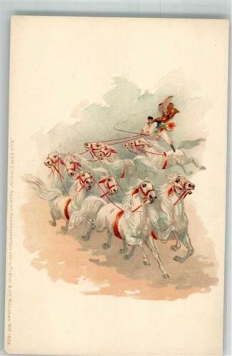1899 - 1906 Pferde Dressur aus dem Zirkus Aquarell von L. Fränzl & Co