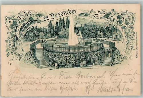 Bad Nauheim 1908 50 Jahrfeier 22. Dez. 1896 Großer Sprudel