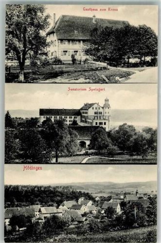 Hödingen 1915 Gasthaus zum Kreuz Sanatorium Spetzgart