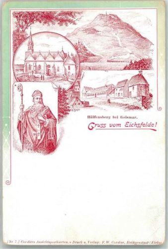 Geismar Vorläufer Hülfsberg Bischof Franziskanerkloster Lithographie