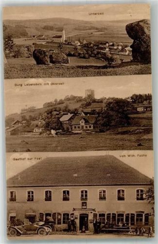 Unterzell 1916 Burg Lobenstein Gasthaus zur Post