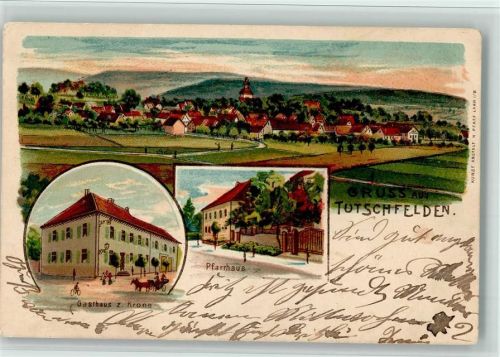 Tutschfelden Gasthaus Krone Lithographie