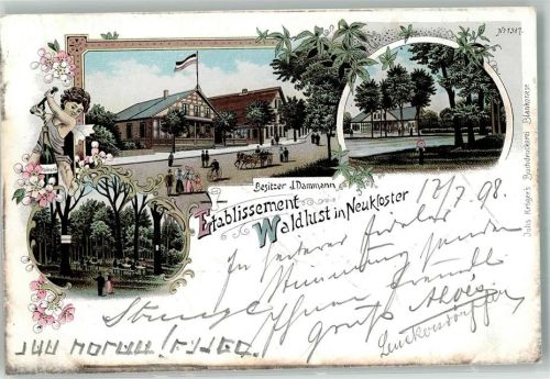 Neukloster 1898 Gasthaus Etablissement Waldlust Garten Puto