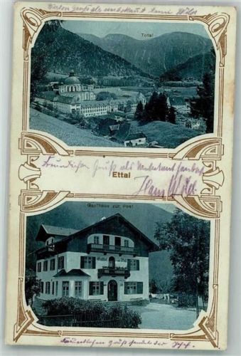 Ettal 1917 Kloster Ettal Gasthaus zur Post