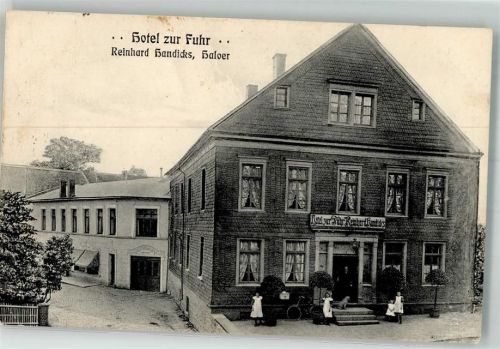 Halver 1908 Hotel zur Fuhr Fahrrad Kinder Hund