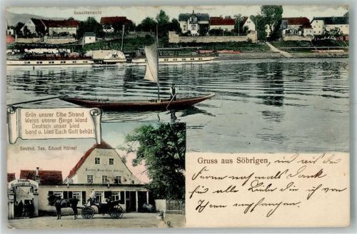 Loschwitz Söbringen Gasthaus Sängerheim Elbe Fischerboot