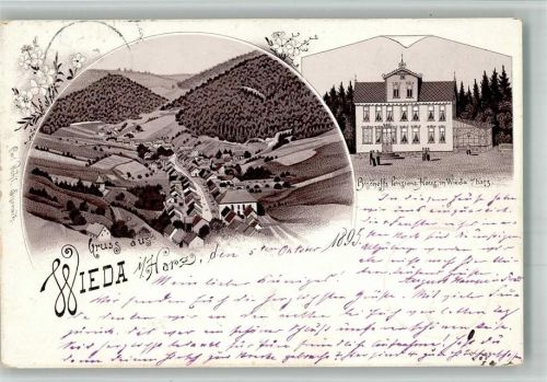 Wieda 1895 Vorläufer Druck um 1890 Pensions-Haus Bischoff