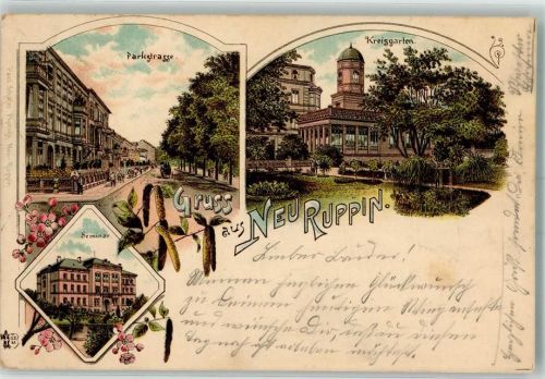 Neuruppin 1898 Weidenkätzchen Seminar Parkstraße Kreisgarten
