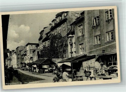 Königsberg Marktszene Am Fischmarkt