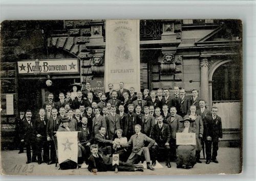 Frankfurt 1913 Delegierte Gruppenfoto Deligitoj de la 2. ligtago Germana