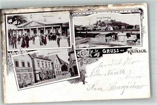 Kronach 1900 Bahnhofstrasse Schützenhaus Festung Rosenberg