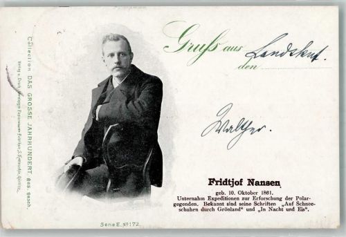 F. Nansen Das Große Jahrhundert Serie E 172 + Adelskorrespondenz Expedition 1900