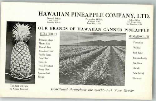 Honolulu Hawaiin Pineapple Company Ltd.
