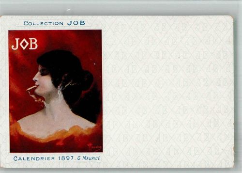 Calendrier 1897 sign. G. Maurice Jugendstil Zigarette