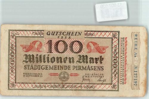 Pirmasens 100 Millionen Mark