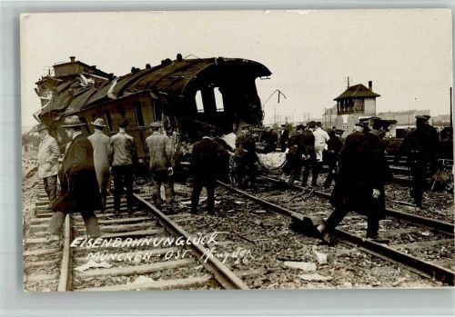 München Unglück Katastrophe Bergung Foto AK 1926 Pfingsten