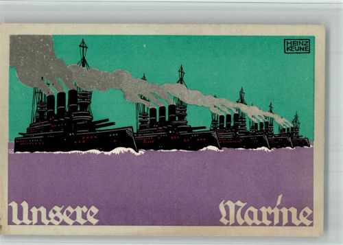 Berlin Mitte Künstler Kriegspostkarte Nr. 2 Marine sign. Heinz Keune Verlag König & Ebhardt