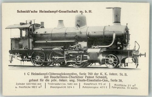 Schmidtsche Heißdampf Gesellsch. Güterlok Serie 760 der Österr. Staatsbahn