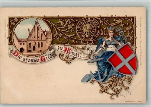 Rewahl Wappen Die große Gilde Lithographie