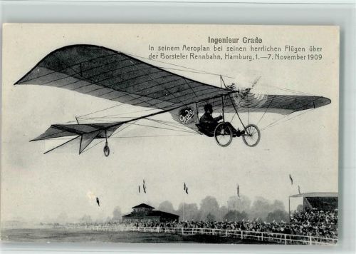 Hamburg 1909 Ingenieur Garde über der Borsteler Rennbahn