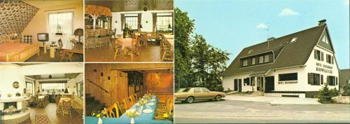 Schenefeld Hotel Gasthaus Doppeleiche Innen- und Aussenansicht Klappkarte